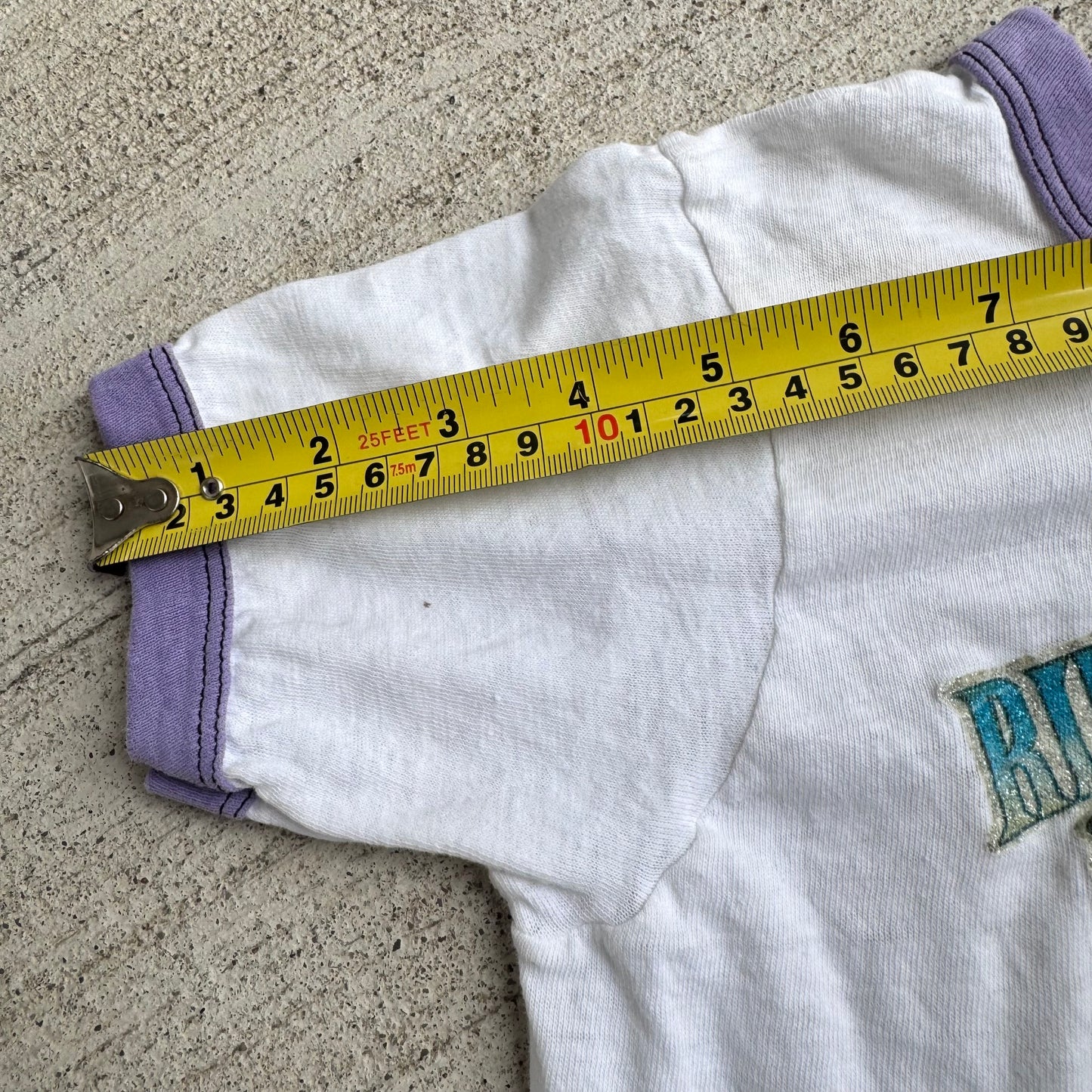 70s Kids Vintage Sparkly RIBET Frog Print Rangler T-Shirt M 7Y 8Y 9Y Baby Tee Made In USA