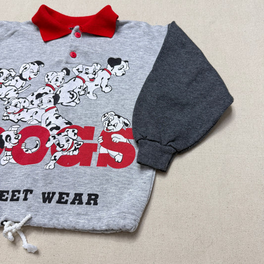 90s Kids Toddler Vintage Bootleg Dalmatian Polo Gray Sweatshirt / 4T 5T 6y