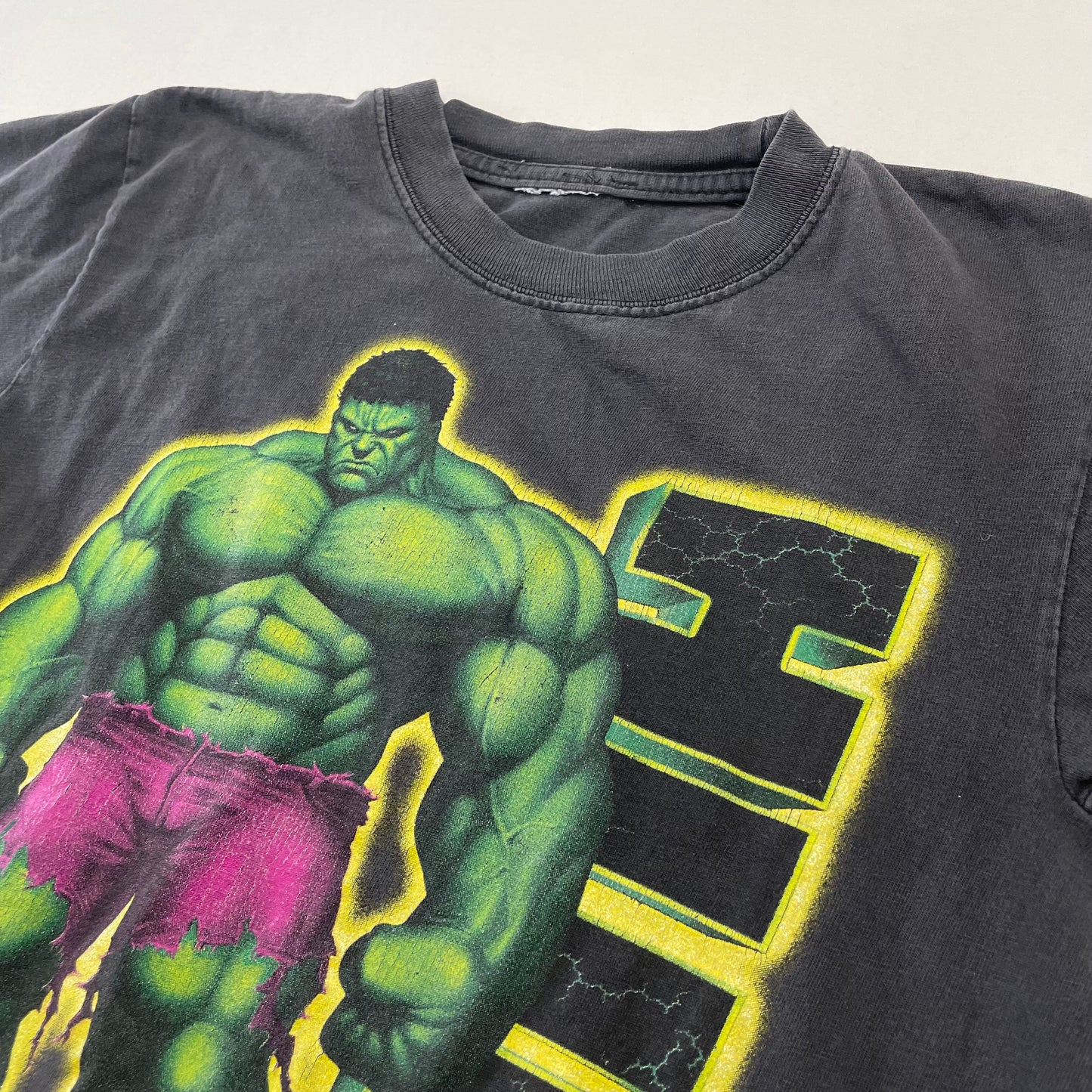 Y2K Kids Youth Vintage Marvel Hulk Big Print Tshirt / 7y 8y / Baby Tee