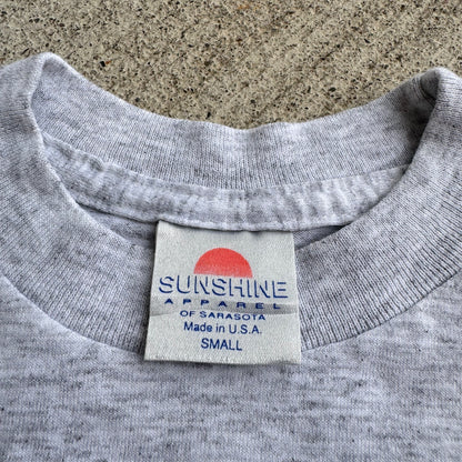 Kids Vintage Big Al Gator Beach N’ Surf Team Gray 50/50 T-Shirt Small 4/5Y Made in USA