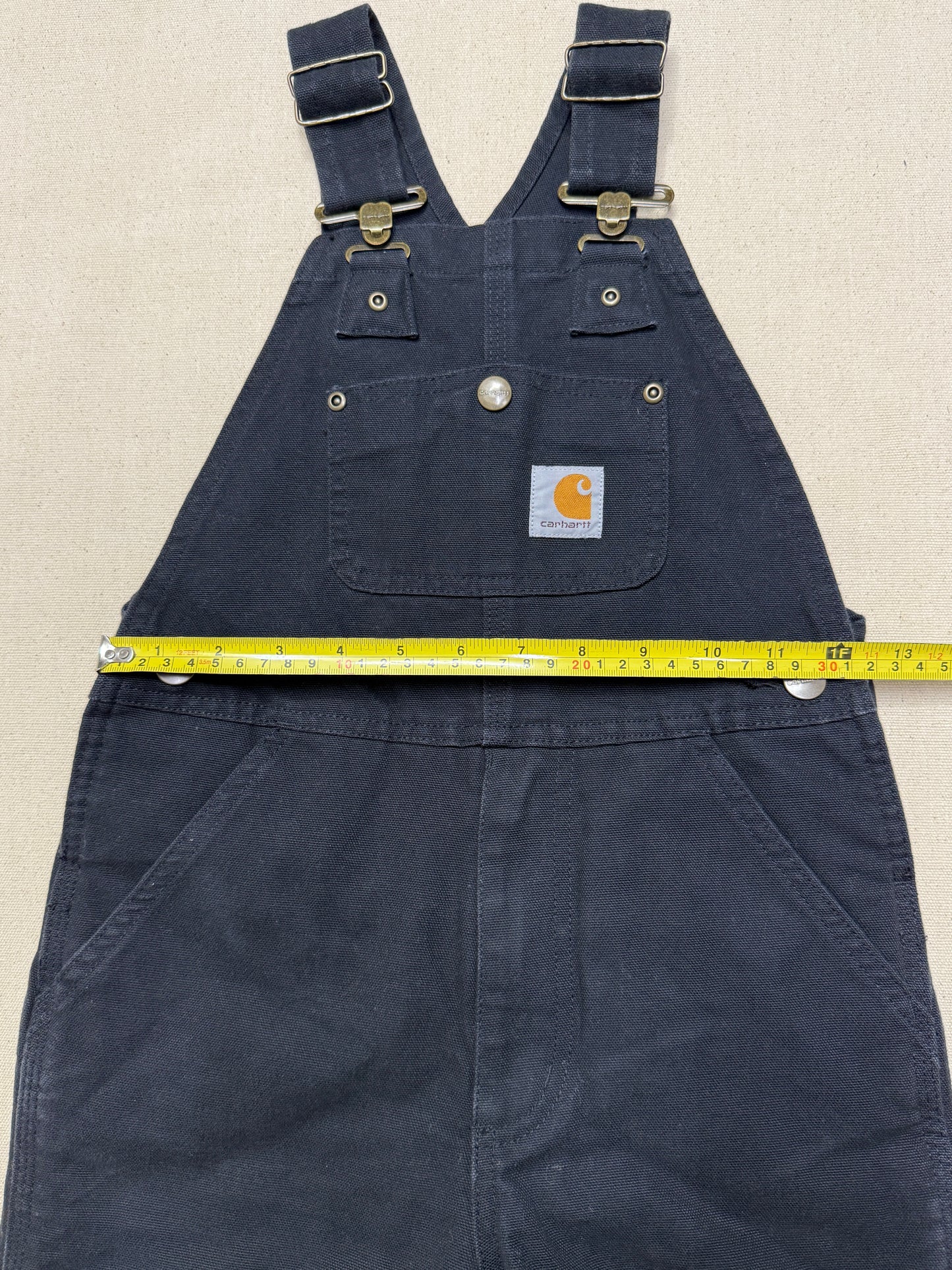 Modern Kids Carhartt Black Bib Double Knee Quilted Liner Overall / 5y 6y