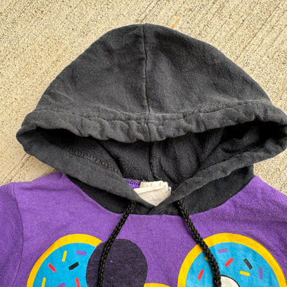 Baby Vintage Disney Mickey Mouse Purple Sweatshirt With Hood 12m 1Y 2Y