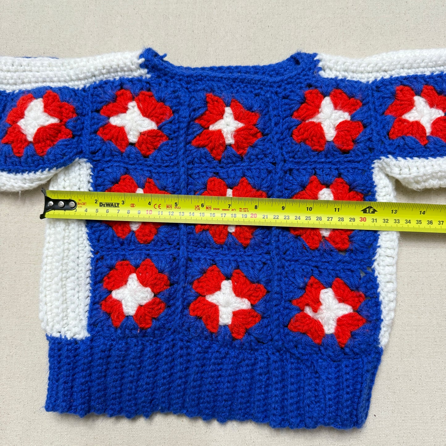 Kids Toddler Vintage Handmade Granny Square Knit Sweater / 2T 3T 4T