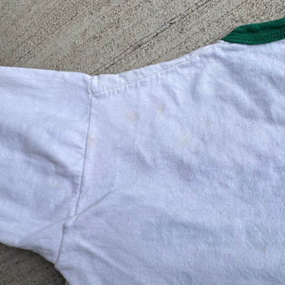 80s Kids Vintage Champion Grit Big Frog In Small Towns 100 % Cotton T-Shirt L Baby Tee Made In USA