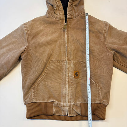 2006 Kids Vintage Carhartt Brown Hooded Active Lined Thick Hooded Jacket /M/ 8Y