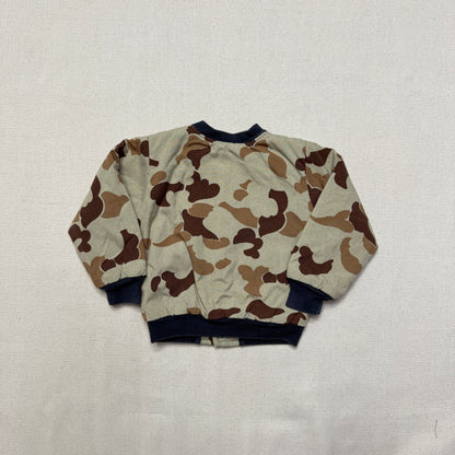 80s 90s Kids Infant Toddler Vintage Hunting Camo Snap Jacket / 18m 24m 2T