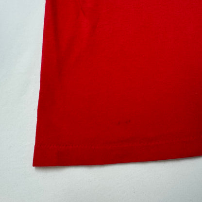 1990 Kids Vintage Michael Jordan Dunk Cartoon NBA Chicago Bulls Red Single Stitch Short Sleeve T-Shirt 14Y 16Y