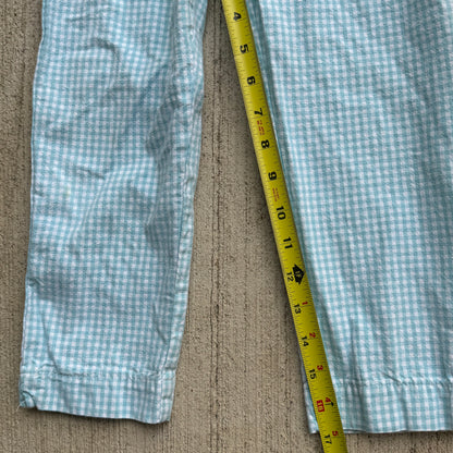 Vintage Kids Oshkosh Light Blue Checkered Pant No Tag