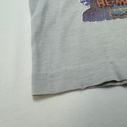 80s Kids Toddler Vintage He-Man Heat Transfer Print Gray Single Stitch Short Sleeve T-Shirt Junior Starts 4T Made in USA