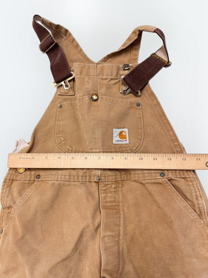 Kids Teen Vintage Carhartt Light Faded Brown Overall 11Y 12Y 13Y As Is *