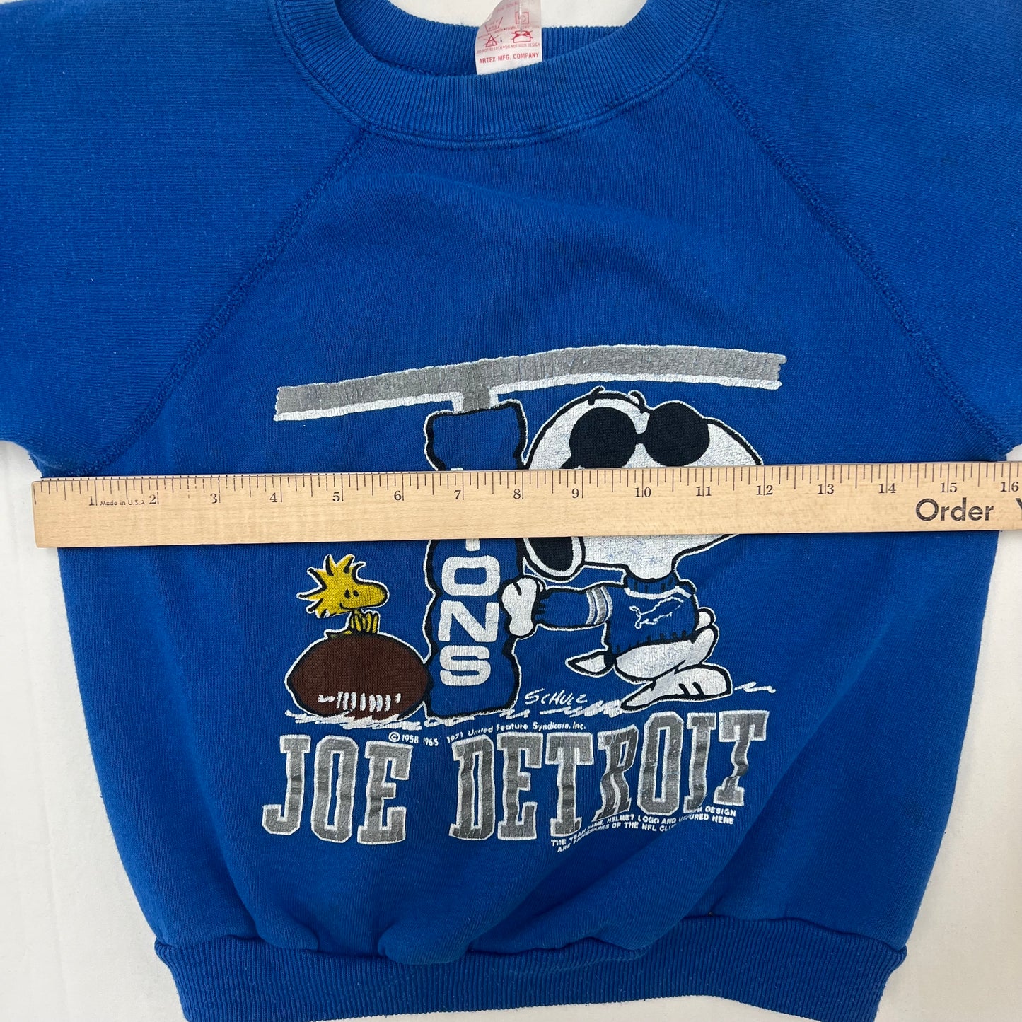 Kids Vintage Snoopy Sweat Joe Detroit Football M( 10-12Y)