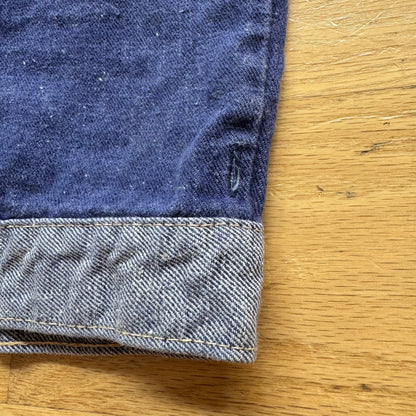 70s 80s Kids Toddler Vintage Alfredo Two Tone 100% Cotton Denim Long Sleeve Jacket 3T