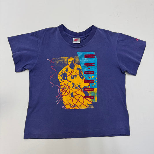90s Kids Vintage Nike Michael Jordan Purple Short Sleeve Single Stitch T-Shirt  S 8Y Made in USA