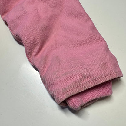2000s Kids Vintage Pink Carhartt Zip Hooded Fleece Lined Jacket XS 6Y