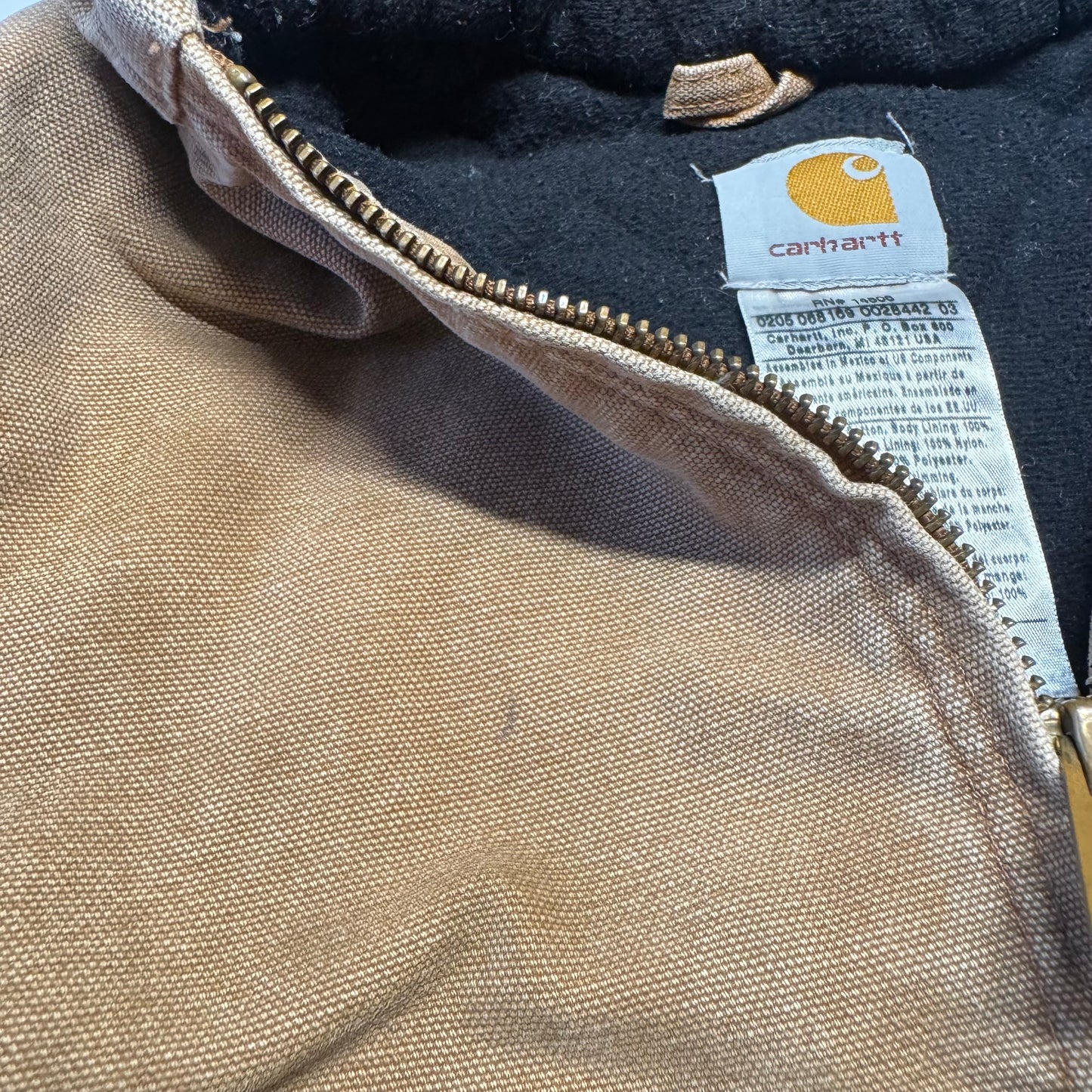 2005 Kids Active Brown Carhartt Lined Thick Warm Hooded Jacket M 8Y