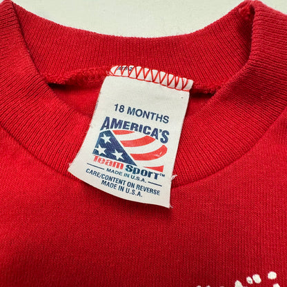 90s Kids Baby Infant Vintage NBA Chicago Bulls Red Single Stitch Short Sleeve 50/50 T-Shirt 18 m Made in USA