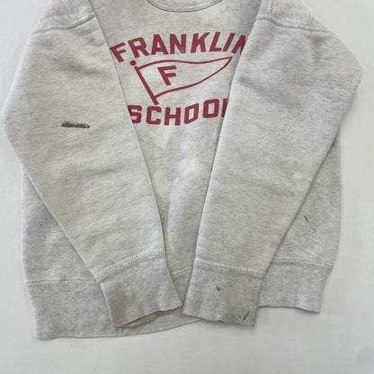 50’s 60’s Kids Youth Vintage FRANKLIN SCHOOL Sweatshirt / 8-10y