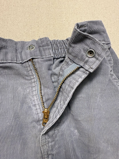 80s Kids Toddler Vintage Oshkosh Bgosh Gray Corduroy Pants / 4T 5T / Made in USA