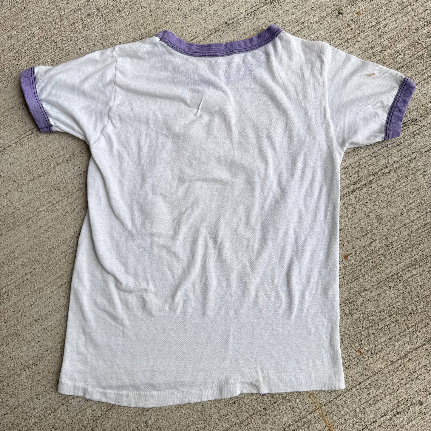 70s Kids Vintage Sparkly RIBET Frog Print Rangler T-Shirt M 7Y 8Y 9Y Baby Tee Made In USA