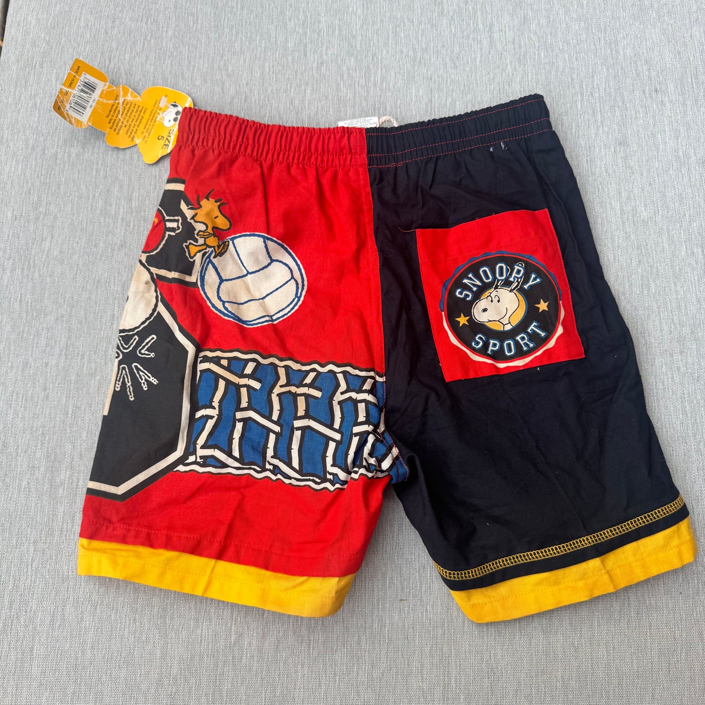 NWT Kids Vintage Snoopy Sport Swim Lined Multicolour Short With Pockets 5T