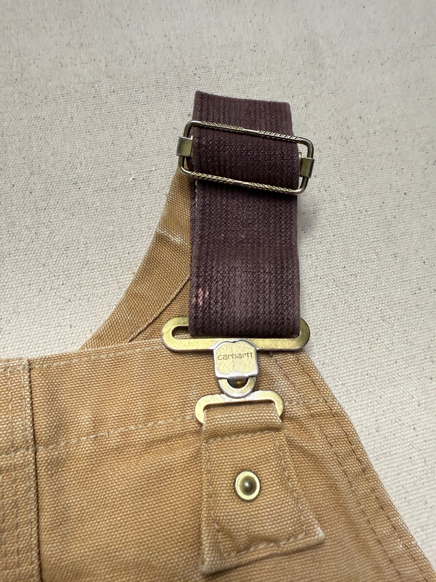 90s 2000 Kids Toddler Vintage Carhartt Duck Canvas Bib Lined Overall / 5y 6y