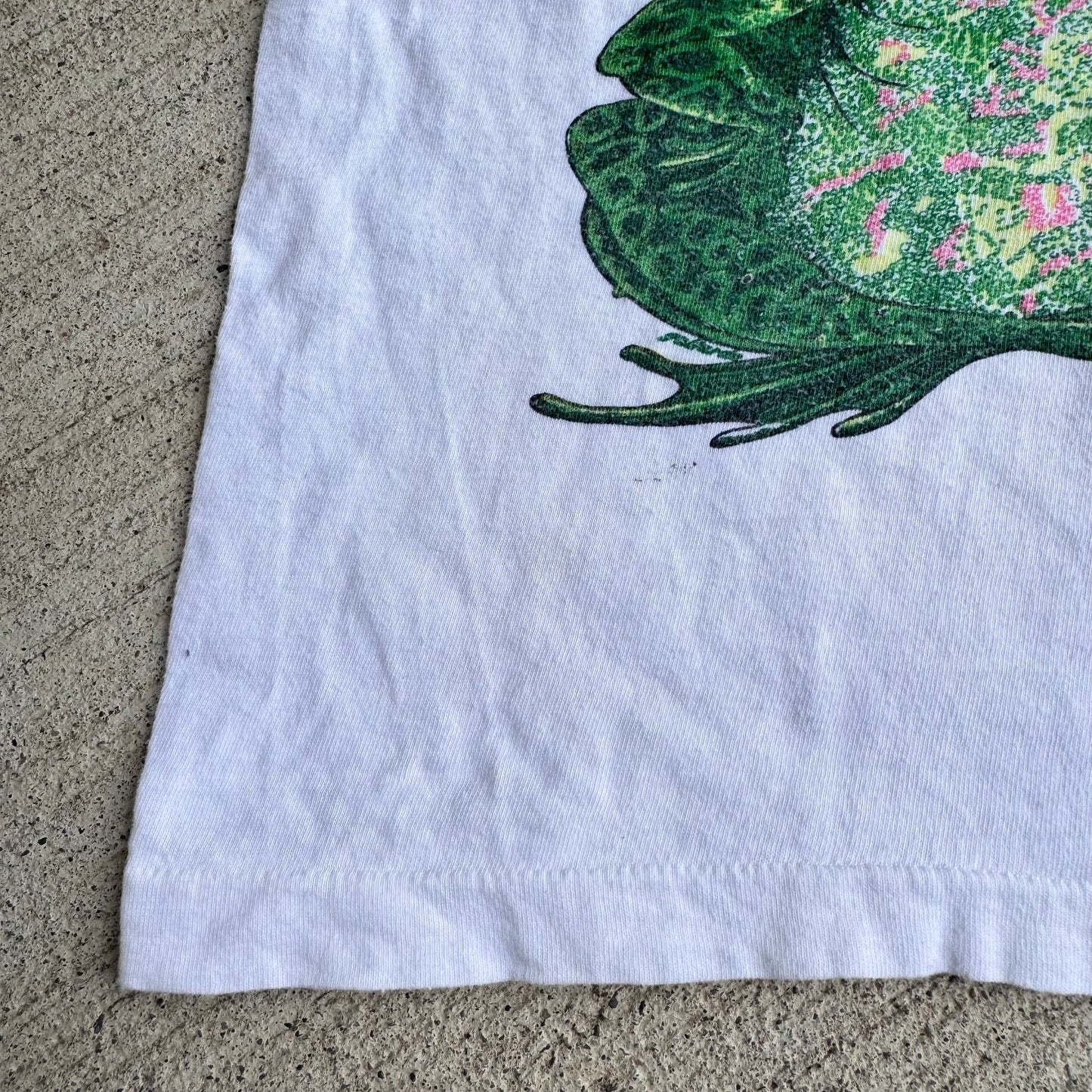 80s Kids Vintage Champion Grit Big Frog In Small Towns 100 % Cotton T-Shirt L Baby Tee Made In USA