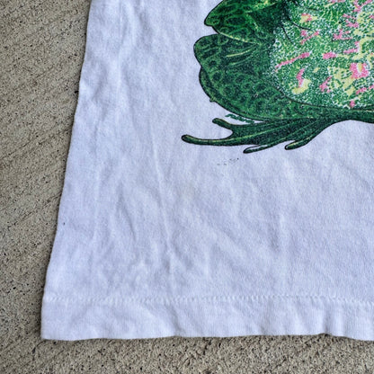 80s Kids Vintage Champion Grit Big Frog In Small Towns 100 % Cotton T-Shirt L Baby Tee Made In USA