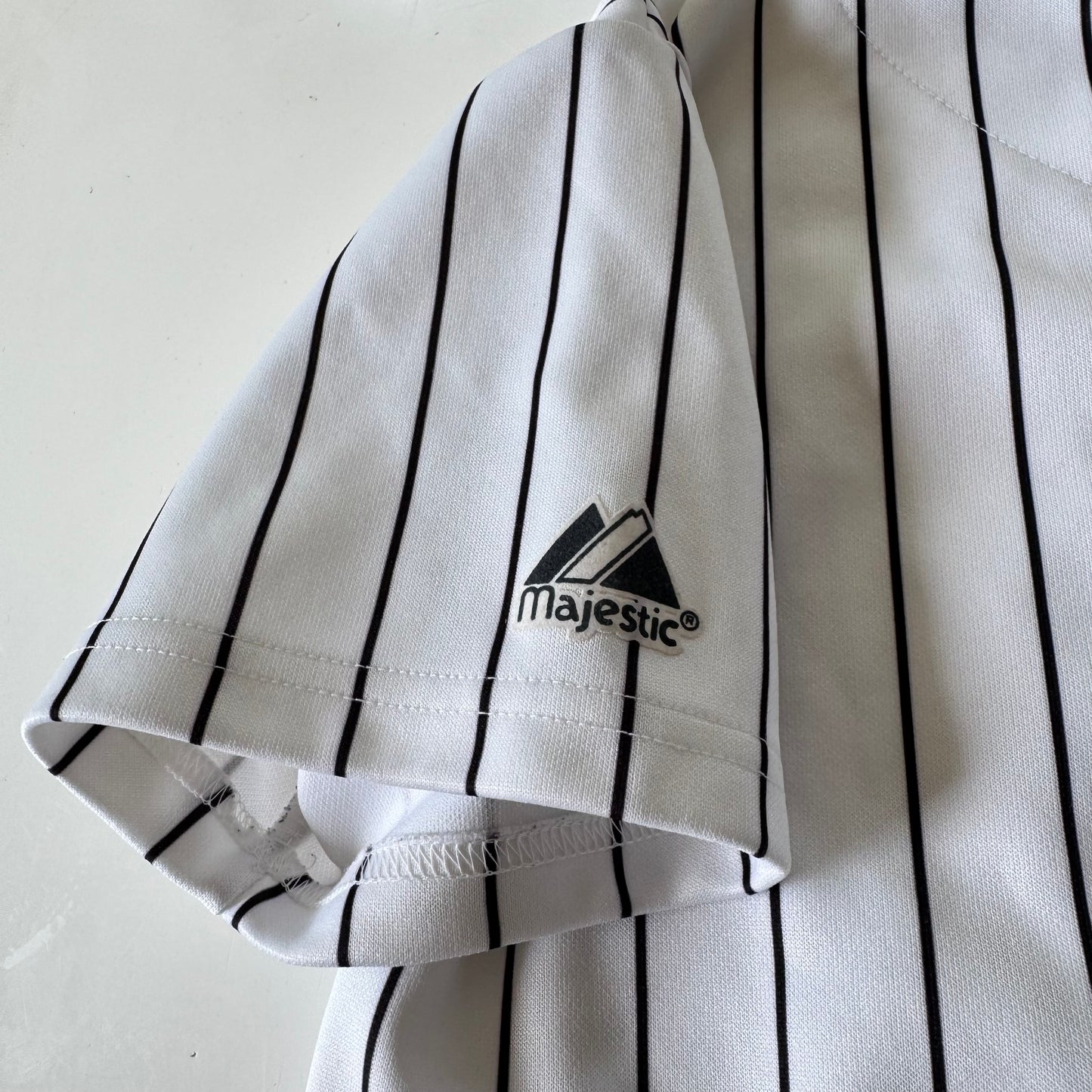 90s Kids Vintage MLB Majestic Jersey Chicago White Sox White/Black 23 Dye Button Up 11Y 12Y 13Y 14Y