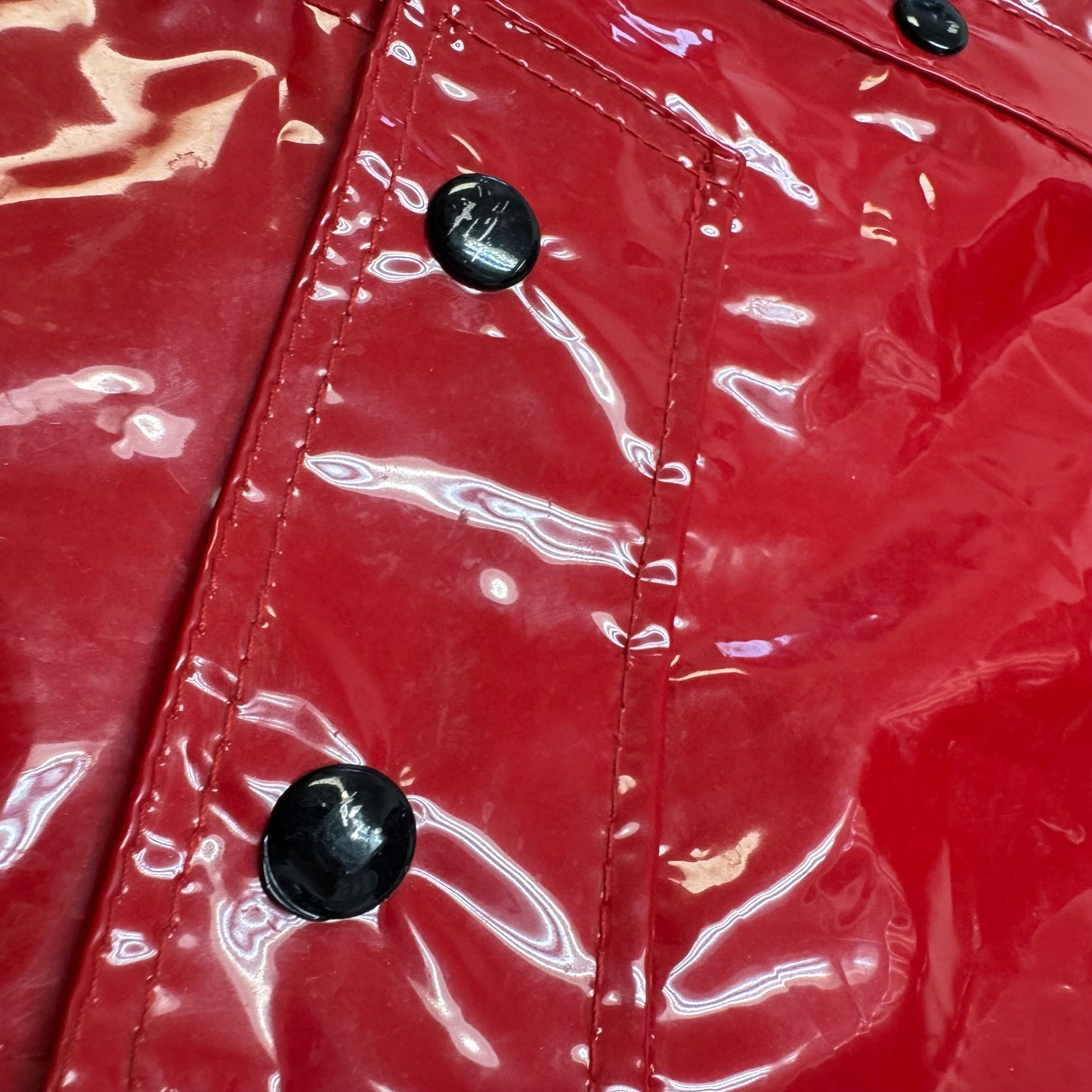 90s Kids Vintage Red NBA Chicago Bulls Hooded Rain Long Coat With Pockets 5Y 6Y