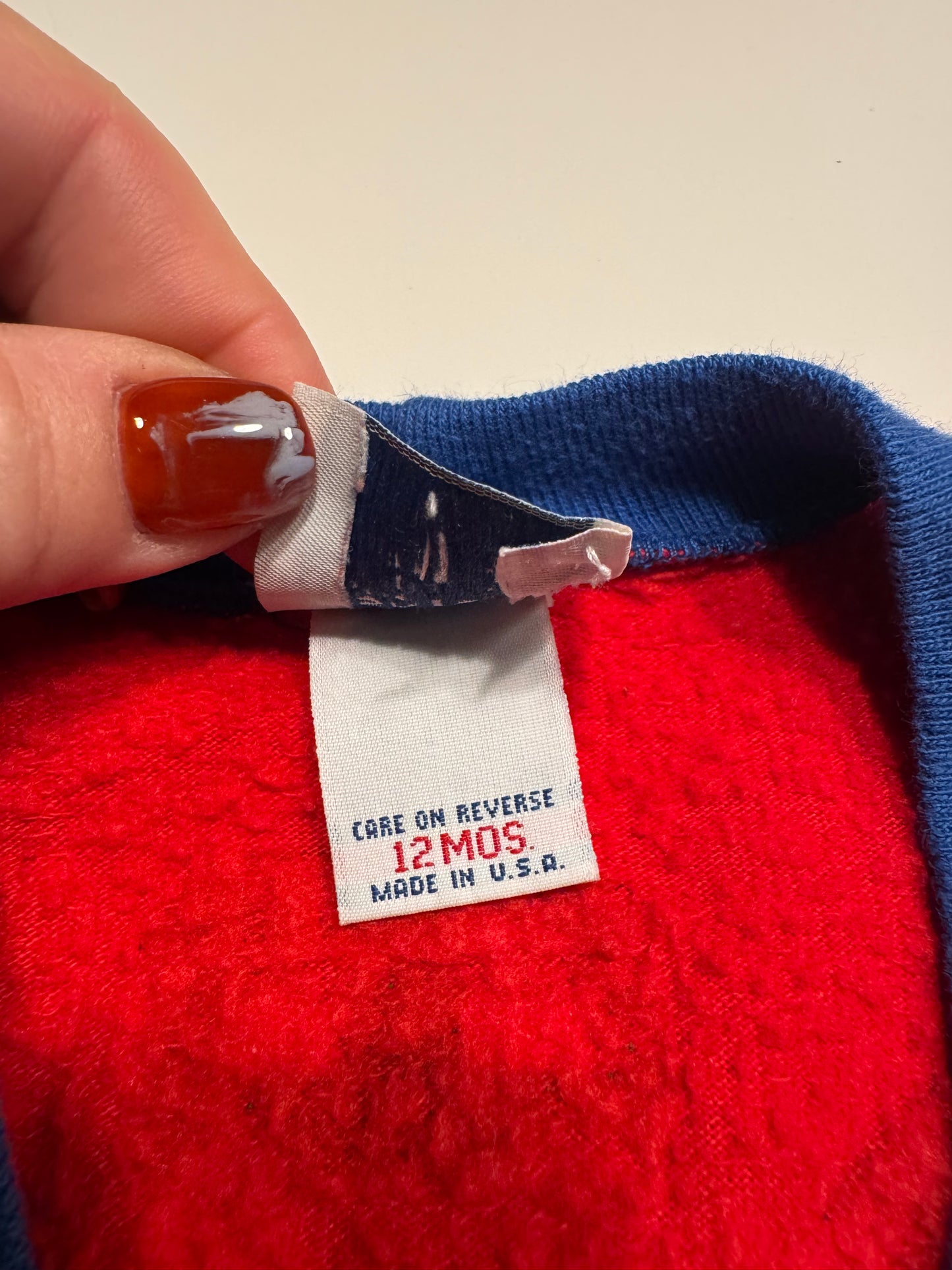 90s Kids Toddler Infant Vintage Baby B’Gosh Oshkosh Multicolour Train Big Print Red Green Yellow Blue Sweat Cardigan //12m / Made in USA