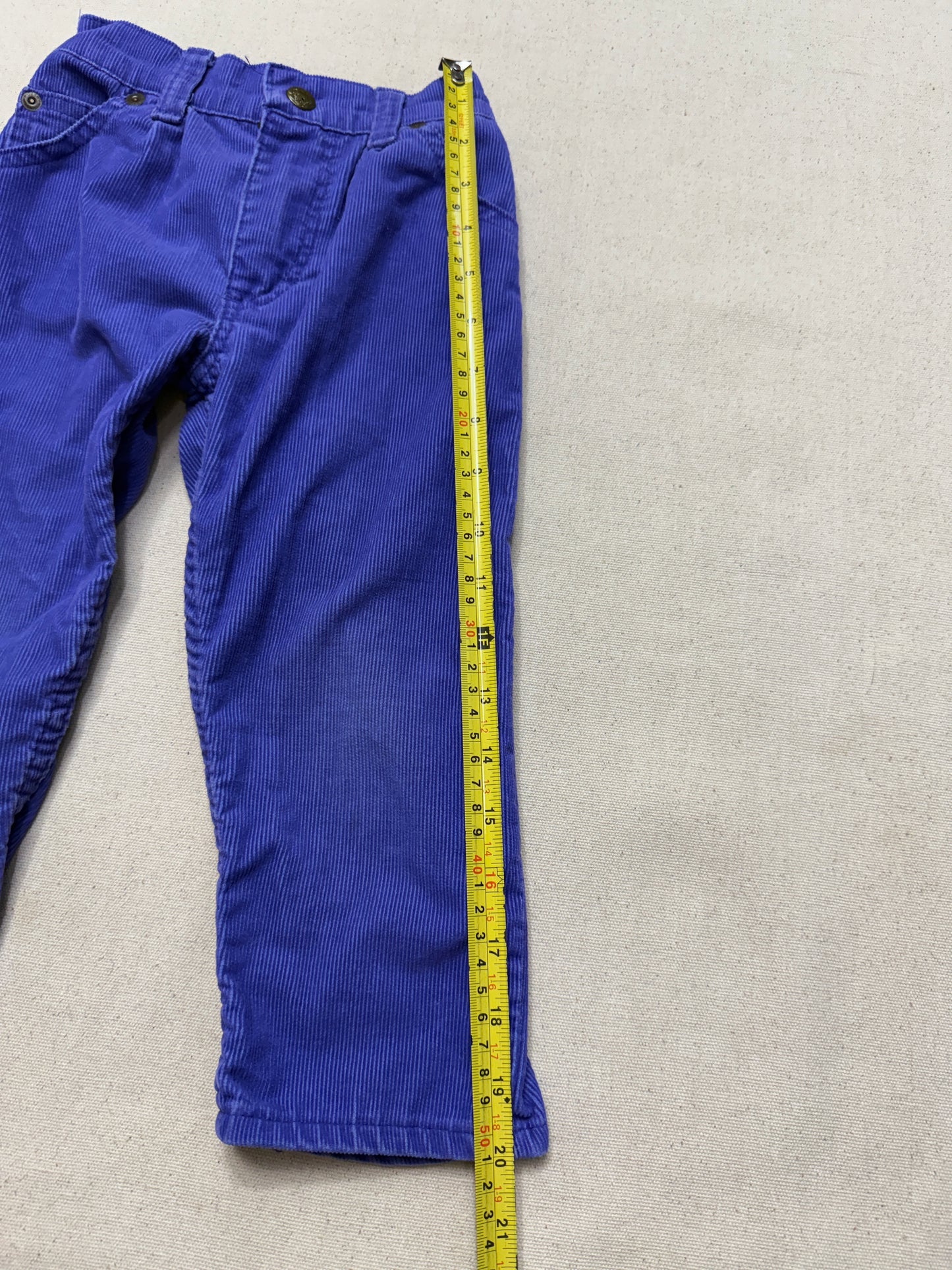 80s Kids Toddler Vintage Oshkosh Bgosh Purple Corduroy Straight Leg Lightweight Pants / 2T 3T / Made in USA