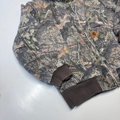2000s Kids Youth Vintage Carhartt Camo Mossy Oak Hooded Active Lined Heavy Jacket M / 10Y 11Y 12Y