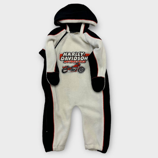 Kids Toddler Baby Harley Davidson Motorcycles Fleece Zip Onesie with Hood Big Logo 18m 24m 2Y