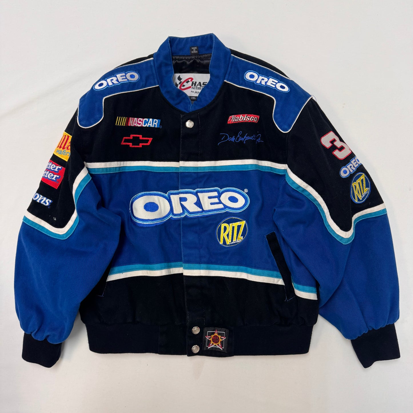 Kids Youth Oreo Ritz NASCAR Racing Snap Jacket Dale Earnhardt Jr  11Y 12Y 13Y