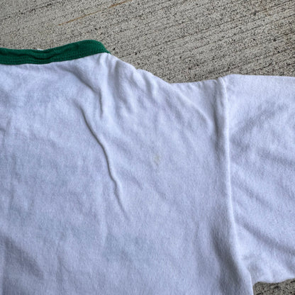 80s Kids Vintage Champion Grit Big Frog In Small Towns 100 % Cotton T-Shirt L Baby Tee Made In USA