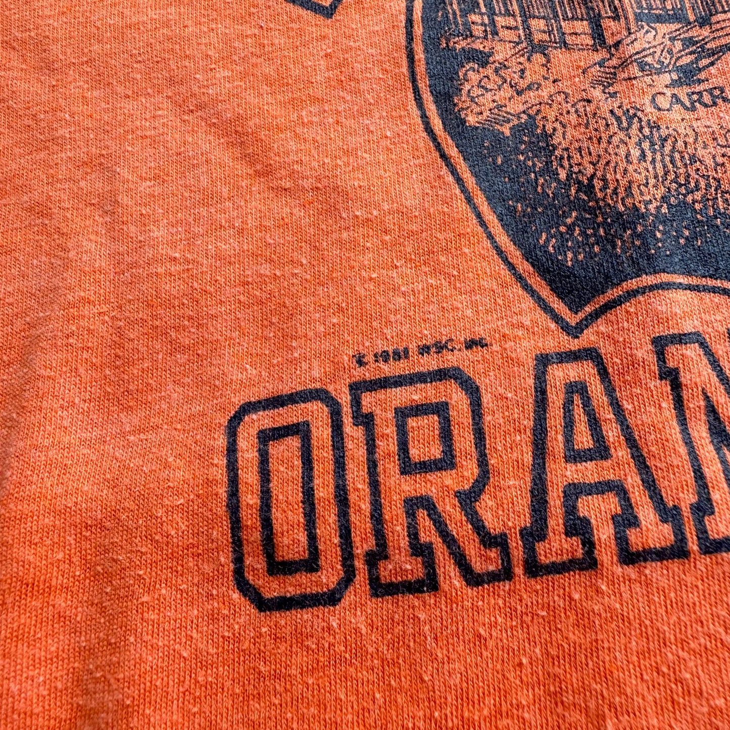 80s Kids Vintage Screen Stars Syracuse Orangemen Football Orange T-shirt 10Y 12Y