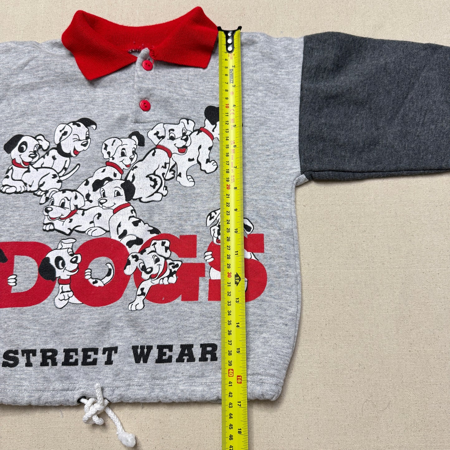 90s Kids Toddler Vintage Bootleg Dalmatian Polo Gray Sweatshirt / 4T 5T 6y