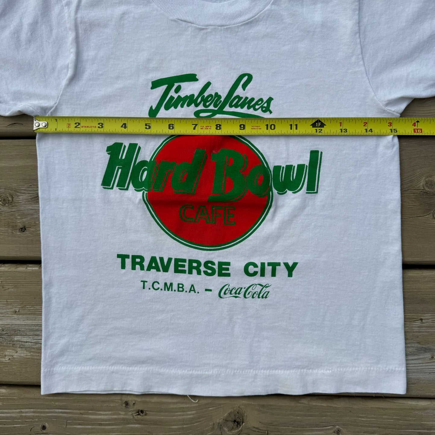 Kids TimberLanes Hard Bowl Cafe Traverse City T-Shirt 10-12Y Baby Tee