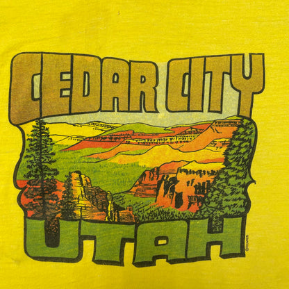 80s Kids Toddler Vintage Cedar City Utah USA Souvenir Tshirt / 7y 8y 9y / Baby Tee