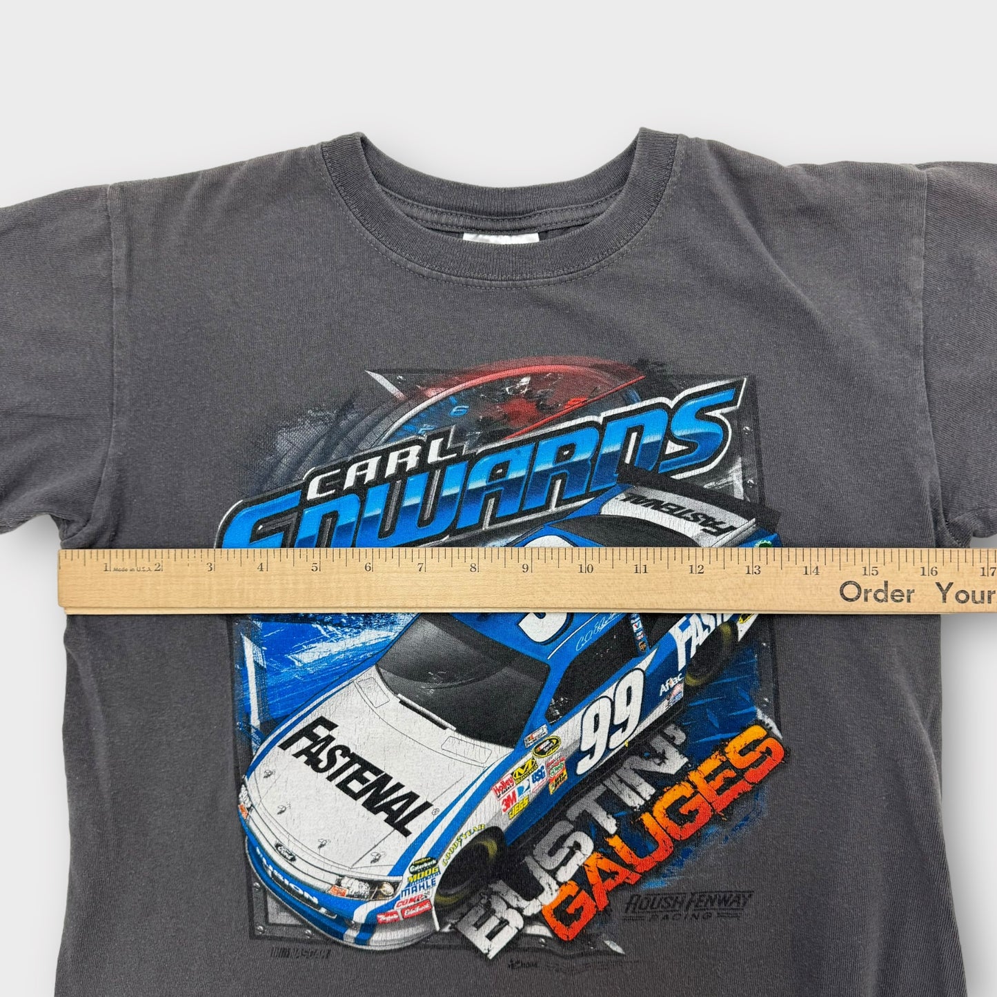 Kids NASCAR Carl Edwards Racing T-shirt Size L Baby Tee