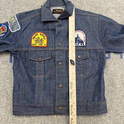 Vintage Youth 70‘s Kang Denim Jacket With Patches size 16Y