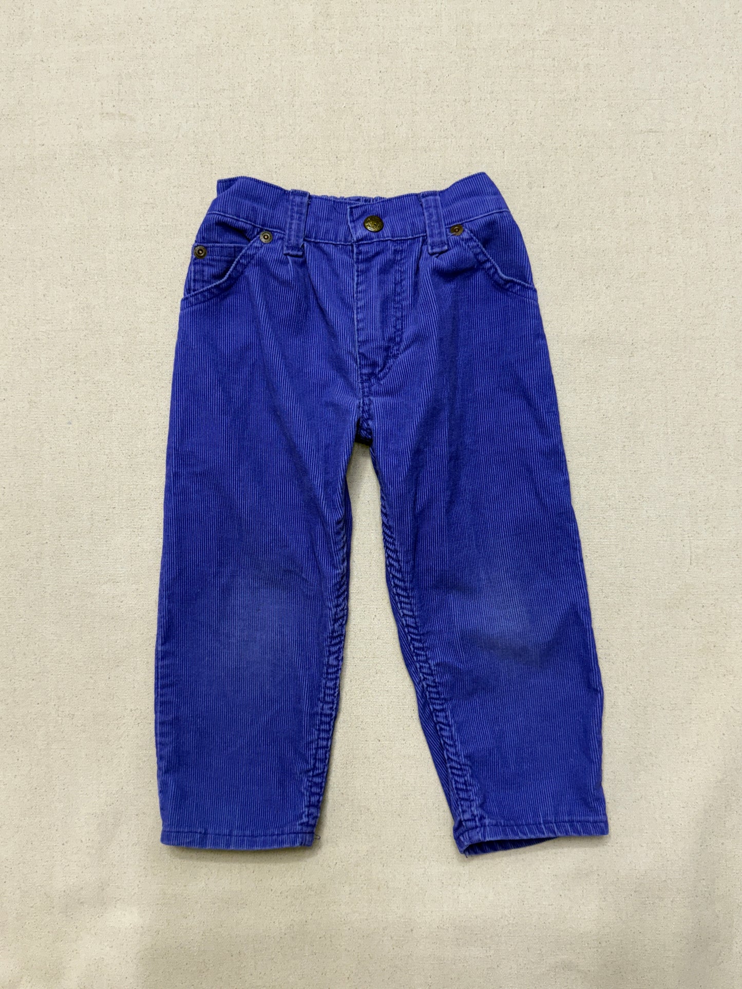 80s Kids Toddler Vintage Oshkosh Bgosh Purple Corduroy Straight Leg Lightweight Pants / 2T 3T / Made in USA