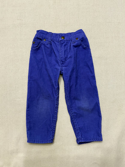 80s Kids Toddler Vintage Oshkosh Bgosh Purple Corduroy Straight Leg Lightweight Pants / 2T 3T / Made in USA