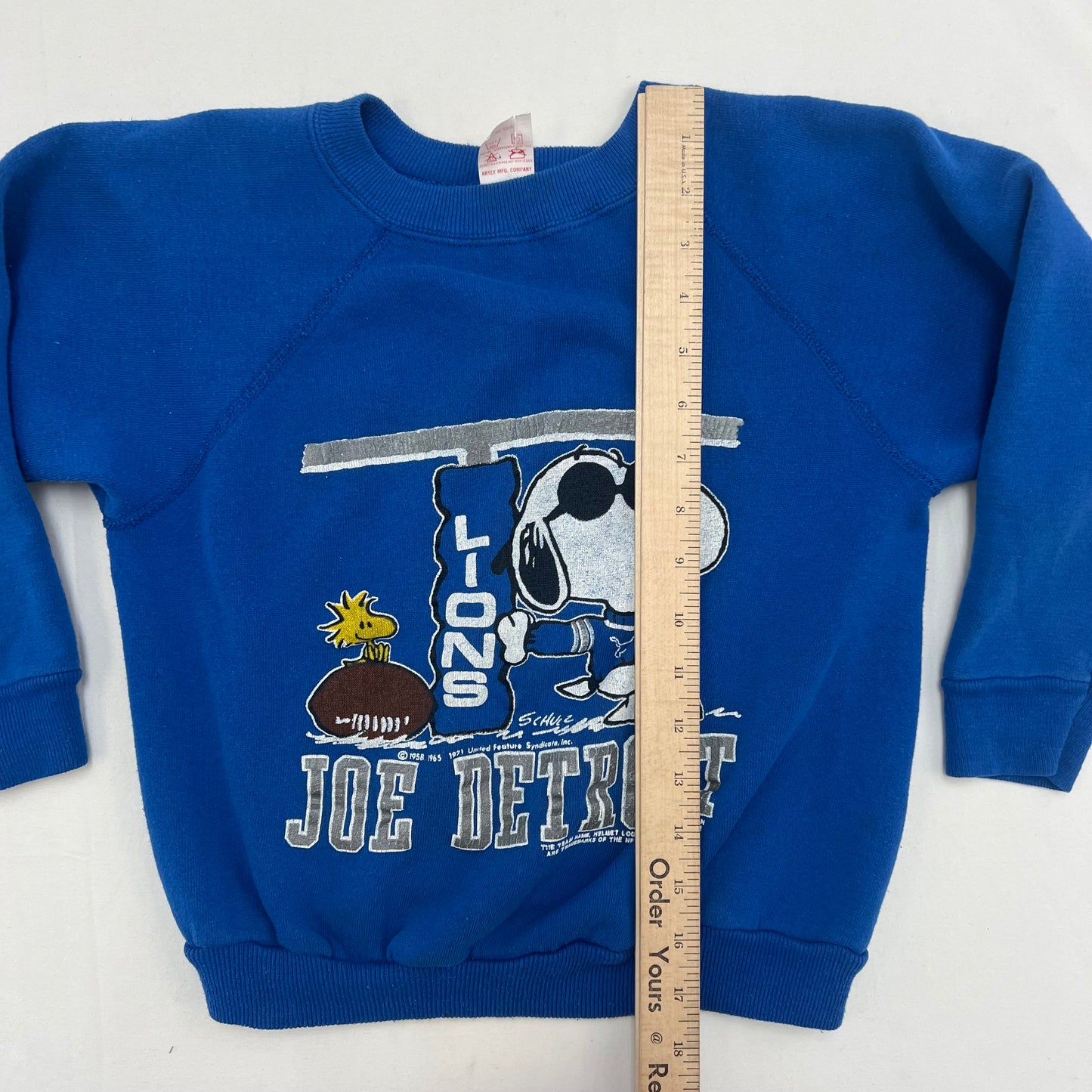 Kids Vintage Snoopy Sweat Joe Detroit Football M( 10-12Y)