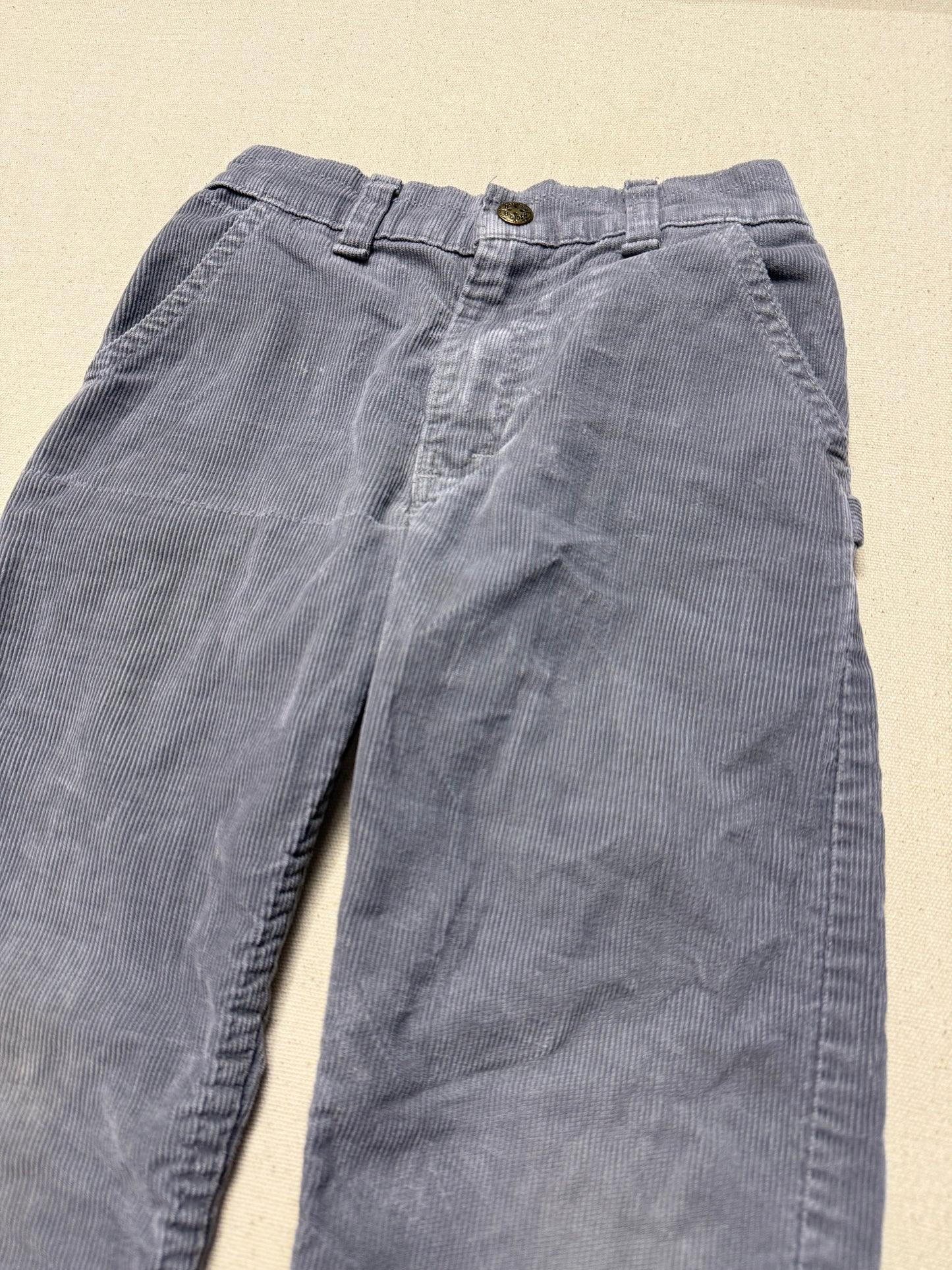 80s Kids Toddler Vintage Oshkosh Bgosh Gray Corduroy Pants / 4T 5T / Made in USA