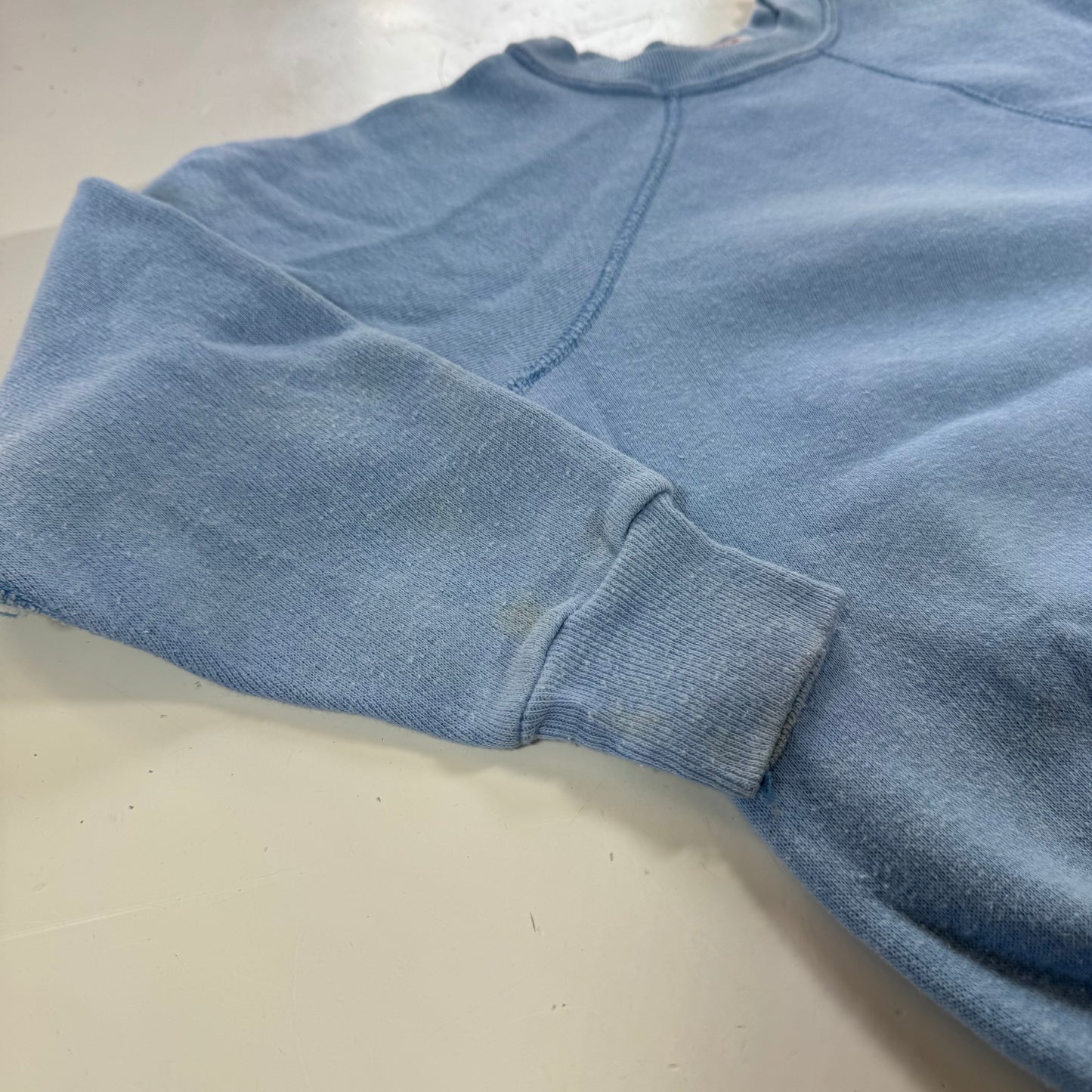 80s Kids Vintage Disney Mickey Mouse Light Blue Pullover Crew Sweatshirt M 6Y 7Y 8Y Made in USA