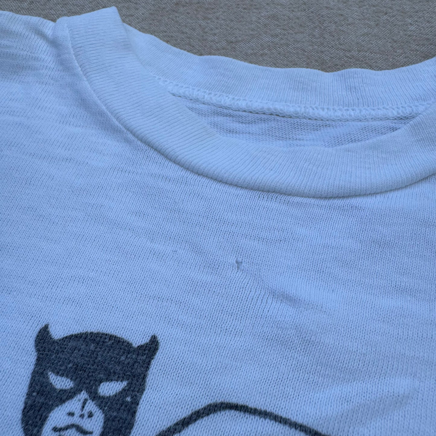 60s 70s Kids Vintage Rare  Batman and Robyn White Single Stitch T-Shirt 3Y 4Y 5Y Baby Tee