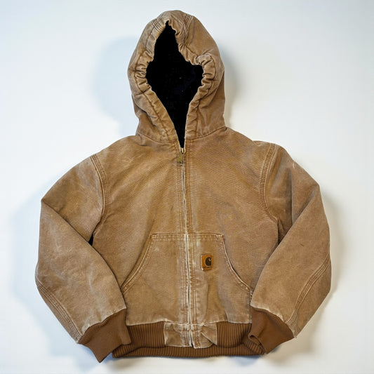2006 Kids Vintage Carhartt Brown Hooded Active Lined Thick Hooded Jacket /M/ 8Y