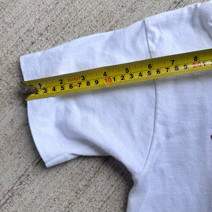 90s Kids Vintage What’s a Warthog? White 50/50 Single Stitch T-Shirt 10-12Y Baby Tee Made In USA