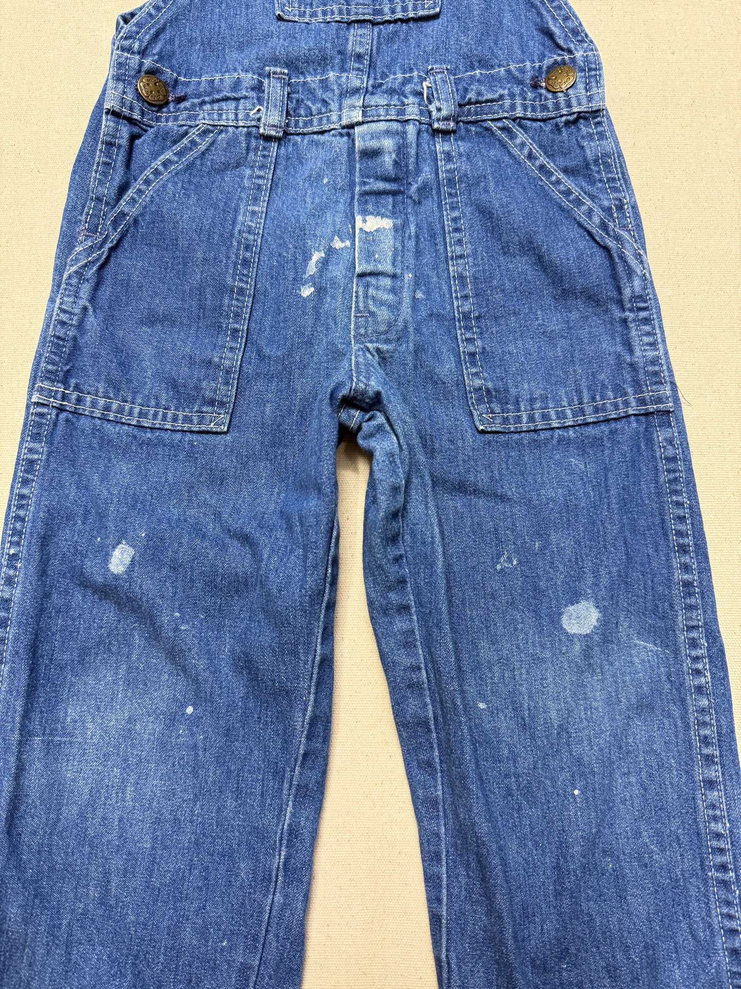 ASIS / 80s Kids Toddler Vintage Oshkosh Bgosh Stripe Pattern Denim Overall / 3T 4T / Made in USA